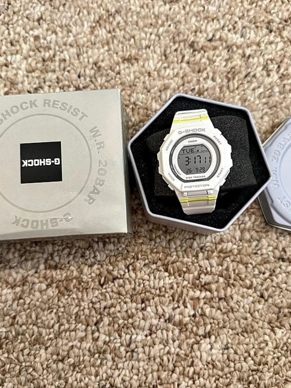 G-SHOCK Digital Watch OFF WHITE/ NEON NWT
